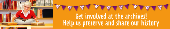 Get involved at the Archives logo